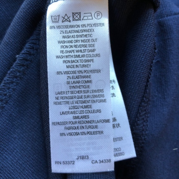 Navy Blue Soft Synthetic Dress - Picture 7 of 7